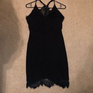 Black Laced-Back Dress